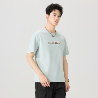  快鱼 宽松 男士短袖T恤