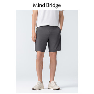 Mind Bridge2024夏季城市户外男士休闲透气速干弹力运动短裤 深卡其