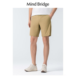 Mind Bridge2024夏季城市户外男士休闲透气速干弹力运动短裤 深卡其