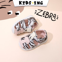kids.ing【春夏特惠】女宝宝学步包头凉鞋夏季婴幼童皮凉鞋女小童罗马凉 斑马苏伊 24码 适合脚长14.6-15.0cm