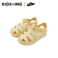 kids.ing 可迪星 罗马果冻鞋 儿童凉鞋 莫兰迪黄 30