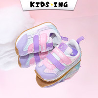 kids.ing【开学季】儿童运动鞋春季男小童跑步鞋网面透气女宝宝休闲鞋 独角兽【紫色】 26 适合脚长15.4-16.0cm