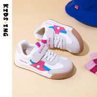 kids.ing儿童板鞋男女童春季防滑校园小白鞋休闲运动鞋德训鞋 红蓝小白鞋 27 适合脚长16.3-16.8cm