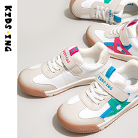 kids.ing儿童板鞋男女童春季防滑校园小白鞋休闲运动鞋德训鞋 红蓝小白鞋 33 适合脚长20.2-20.8cm