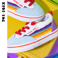 kids.ing儿童板鞋女春季女童鞋子幼儿园时尚宝宝运动鞋 彩虹踩踩乐 31 适合脚长18.5-19.2cm