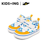 kids.ing【开学季】20-26.5码宝宝学步鞋春秋男小童格子休闲鞋女小童板鞋 黄色 26 适合脚长15.5cm
