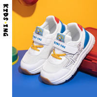 kids.ing【春夏特惠】儿童运动鞋男童春季女童轻便休闲跑步童鞋 白蓝 28 适合脚长16.1-16.6cm