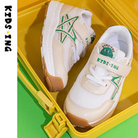 kids.ing【春夏特惠】儿童运动鞋男童春季女童轻便休闲跑步童鞋 米白 31 适合脚长18.1-18.7cm