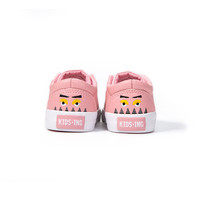 kids.ing【春尚新】女童板鞋春秋新款帆布鞋可爱怪兽图案公主范 适合脚长12.6-13.3cm