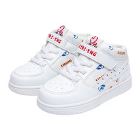 kids.ing【开学季】儿童板鞋高帮男女春季小运动鞋童鞋校园 白色涂鸦 高帮 31 适合脚长19.4cm
