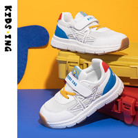 kids.ing【春焕新】儿童运动鞋男童春季女童轻便休闲跑步童鞋 白蓝 30码 适合脚长17.5-18.0cm