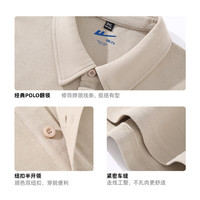 回力POLO衫男款夏季重磅棉珠地POLO白色经典翻领吸湿透气宽松POLO 灰#HL黑回力 4XL