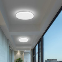 三雄极光led吸顶灯卧室客厅灯过道走廊玄关卫生间阳台灯具 柔雅吸顶灯 吸顶灯12W白光6500K（常规款）