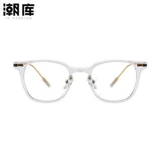  潮库 防蓝光 近视眼镜框 1.67防蓝光镜片  配1.67防蓝光0-1000度 黑金