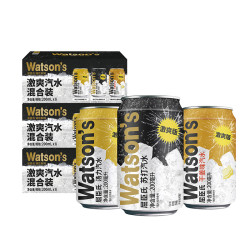watsons 屈臣氏 原味苏打水碳酸饮料迷你罐200ml*24罐