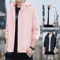 NASA KING NASAKING2025春季工装连帽夹克外套男士机能风冲锋衣男薄款 黑色 常规 M (170)