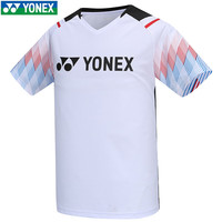 YONEX新款尤尼克斯YY羽毛球服男女运动短袖T恤速干上衣 女款-210323BCR-新蓝色 M