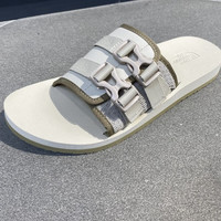 The North Face北面拖鞋男款春夏季运动休闲户外轻便背衬魔术贴粘扣轻质凉拖46B3 卡其色/819V-9Z4 44 /美码10.5