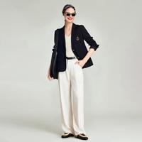 高级感超好看廓形休闲西服短款慵懒风女士西装外套2025春季
