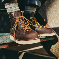 DANNER丹纳都市户外休闲Bull Run真皮工装靴马丁靴男士手工防滑耐磨中帮 15552-棕咖-男EE宽版-圆头 41.5