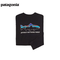 巴塔哥尼亚（Patagonia）男士混纺棉飞钓logo圆领长袖T恤 HomeWater Trout 37574