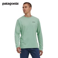 巴塔哥尼亚（Patagonia）男士混纺棉飞钓logo圆领长袖T恤 HomeWater Trout 37574 STME S