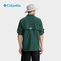 Columbia哥伦比亚男女PFG钓鱼衬衫UPF50防晒Mounster山系黑史丹绿邓刚紫 375史丹绿XE8472 礼盒款 L (180/100A)
