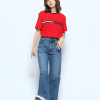 美国TOMMY HILFIGER汤米时尚百搭刺绣字母Logo短袖T恤女 729黄色（需上传身份证）