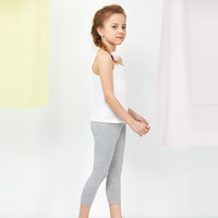 爱慕儿童（AIMER KIDS）女童打底裤A类黑色女孩宝宝夏季七分打底裤素色裤轻薄透气唯 灰 50F 100