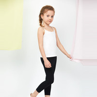 爱慕儿童（AIMER KIDS）女童打底裤A类黑色女孩宝宝夏季七分打底裤素色裤轻薄透气唯 黑 400 110