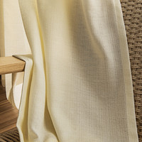 加厚麻纱窗帘窗纱纯色纱帘窗帘挂钩打孔北欧简约透光遮人遮阳窗纱 1.0X1.8