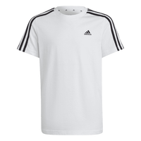adidas休闲三条纹纯棉上衣圆领短袖T恤大童夏季阿迪达斯轻运动