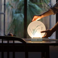 尚旗卧室台灯床头台灯中式浪漫温馨结婚创意宿舍家用氛围调光台灯 厚德载物3 暖光-按钮开关