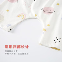 舒贝怡2条 儿童短裤子夏装女童男童薄款PP裤夏装宝宝裤子纯棉透气短裤 星空漫游满印粉+粉 100 cm