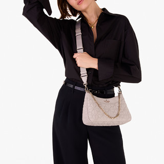 kate spade  YORK女包老花衔缝质感单肩斜挎包手提包 【黑色】KK077001
