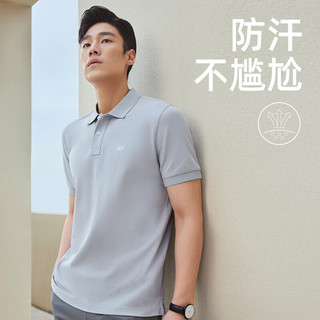 雅戈尔（YOUNGOR）POLO衫男士春夏青年男短袖POLO衫棉料微弹面料纯色polo衫 绿色 M