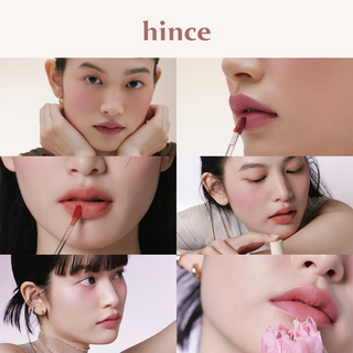 Hince轻盈锁色雾感花瓣唇釉柔软触感保湿水光口红 LV002 杏色花瓣