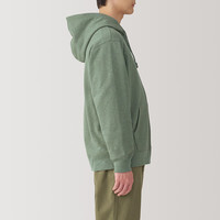 無印良品 MUJI（無印良品 ）男式 粗细不均棉线紧密编织拉链连帽衫男士卫衣男生 AB1O7A5S