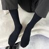 5双夏季冬款丝光棉男士袜子商务袜正装袜黑色长袜纯棉西装中筒袜