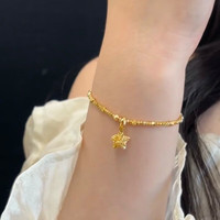 易昇黄金星星蹦迪手链女999足金爆闪时尚手串 黄金星星爆闪蹦迪手链/金重约5.25克