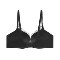 安莉芳【玫瑰舒挺杯】安莉芳无钢圈上托文胸女小胸聚拢内衣EBW0868 黛黑BLK 75B 34/75B