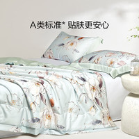 罗莱生活 LUOLAI 家纺60支天丝棉被子A类抗菌100蚕丝被芯可水洗夏被 蚕丝水洗夏被-清风欢愉 150cm*215cm