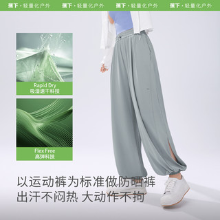 蕉下 Beneunder女士凉感宽松防晒裤AL209冰丝凉感灯笼裤户外运动出行百搭裤 【户外速干 · 锥形裤】煦雾蓝 S