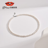 京润珍珠 gN pearl珍珠云暮淡水珍珠项链复古巴洛克珍珠锁骨链叠戴母亲节礼物实用 mm