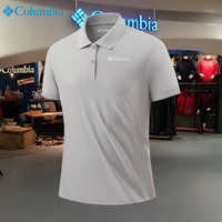 哥伦比亚（Columbia）夏季速干男士短袖POLO衫舒适百搭翻领T恤商务休闲半袖运动户外 GL27咖色 3XL （146-161斤）