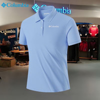 哥伦比亚（Columbia）夏季速干男士短袖POLO衫舒适百搭翻领T恤商务休闲半袖运动户外 GL27雾霾蓝 3XL （146-161斤）