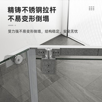 箭牌（ARROW）箭牌淋浴房整体浴室隔断钻石型干湿分离不锈钢玻璃沐浴房洗浴间 800*1100不锈钢-价1899 不含蒸汽