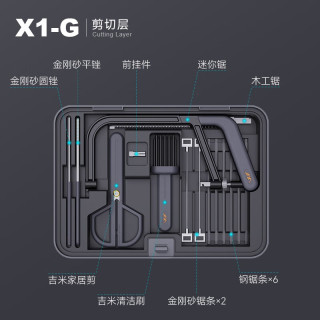 吉米家居家用工具箱多功能电动螺丝刀电批电钻套装吉米工具箱套装吉米盒子 手工切割G层