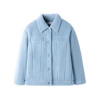 网易严选羊羔绒夹克外套女2025春季保暖时尚显瘦抗静电重磅短外套