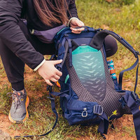 GREGORY格里高利24年AMBER琥珀女双肩包重装旅行包登山包徒步户外背包 34L-24新款红色